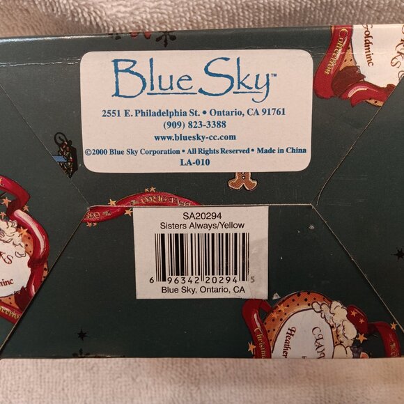 NWOT: VINTAGE CLAYWORKS CERAMIC ORNAMENT "Sisters Always / Yellow" - SA20294 - Picture 5 of 5